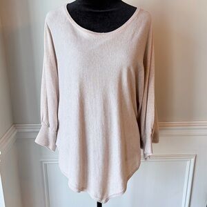 Fever Crewneck Pointed Hemline Poncho